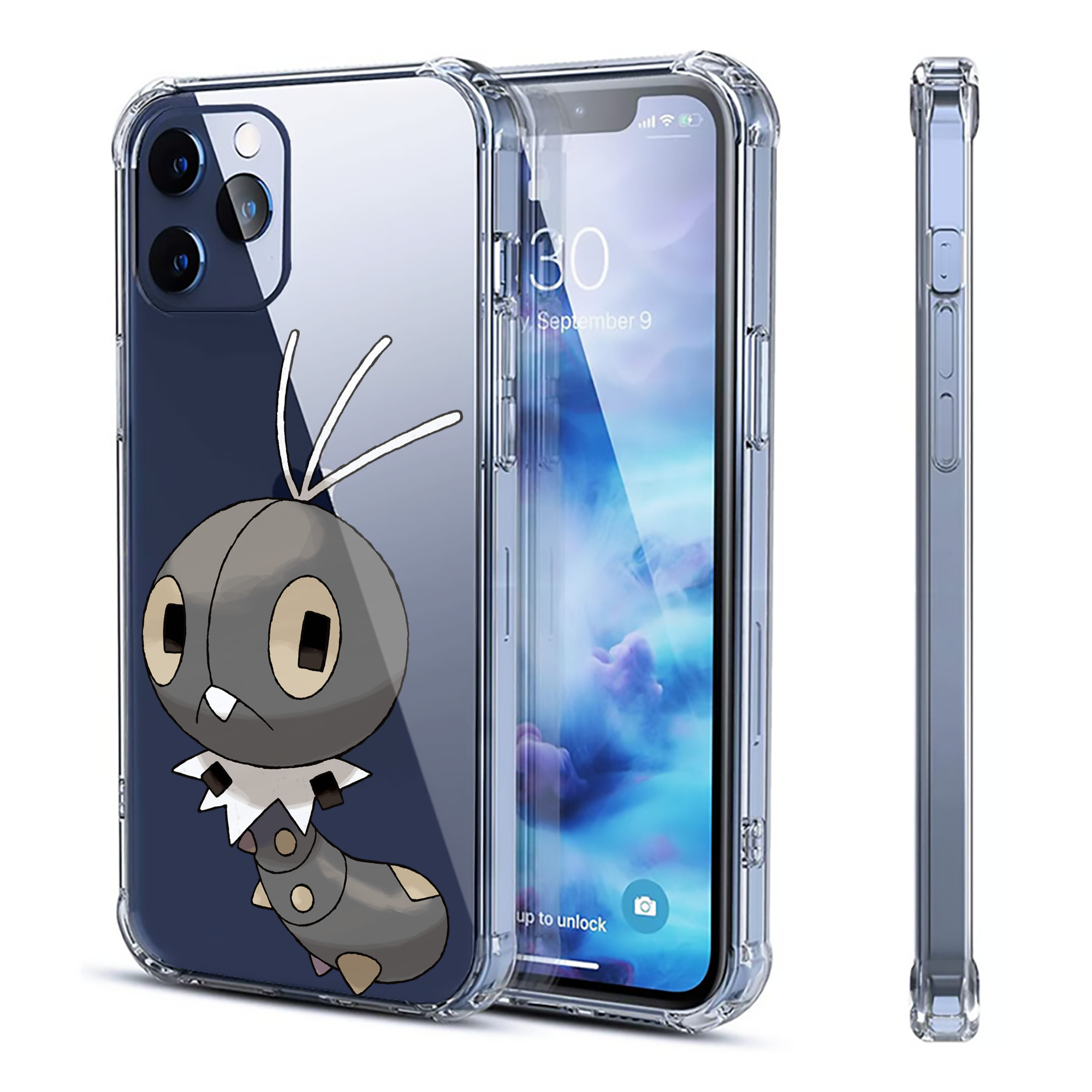 （画像用） ポケットモンスター Pokémon 【iPhone 12シリーズ対応】透明スマホケース（クリアソフトケース）